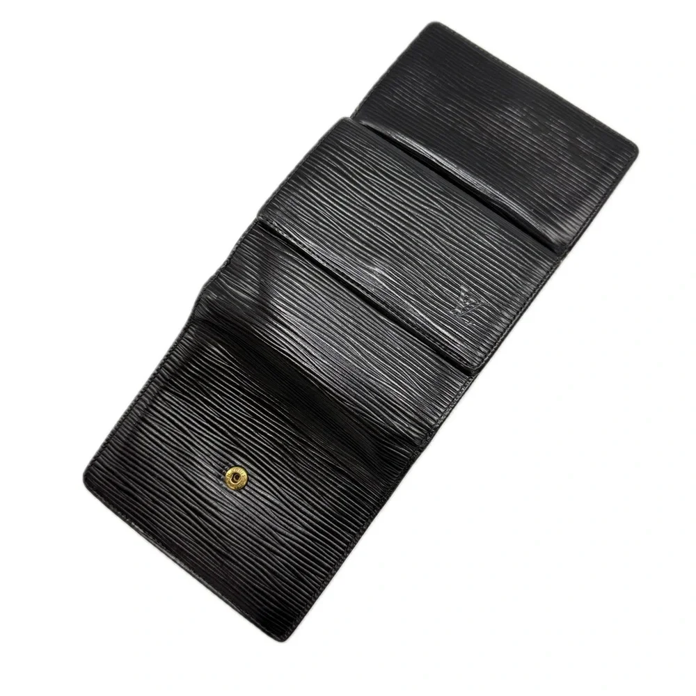 Louis Vuitton Elise Compact Wallet Black Epi Leather Vintage 1992 Authentic